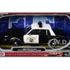 1986 Dodge Diplomat Police Car "California Highway Patrol" Black and White "Law Enforcement and Public Service" Series 1/24 Diecast Model Car by Motormax