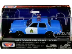 1983 Dodge Diplomat Royal Canadian Mounted Police RCMP Light Blue White 1/43 Diecast Model Car Motormax 79472