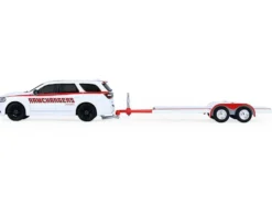 2018 Dodge Durango White with Red Stripes and 2021 Dodge Challenger SRT White with Red Stripes 
