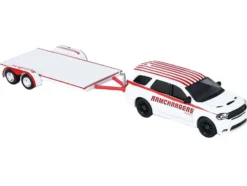 2018 Dodge Durango White with Red Stripes and 2021 Dodge Challenger SRT White with Red Stripes 