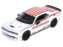 2018 Dodge Durango White with Red Stripes and 2021 Dodge Challenger SRT White with Red Stripes 