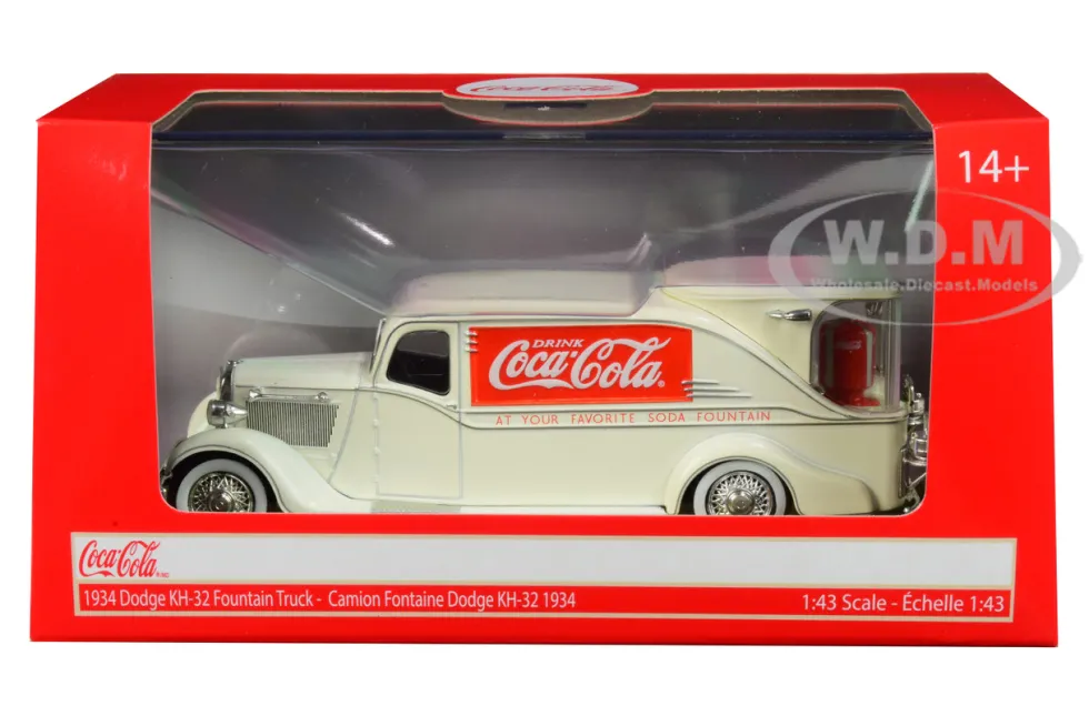 1934 Dodge KH-32 Streamline Fountain Truck Coca Cola Cream 1/43 Diecast Model Car Motor City Classics 443934