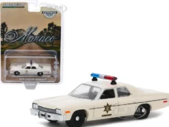 1975 Dodge Monaco Cream Hazzard County Sheriff Hobby Exclusive 1/64 Diecast Model Car Greenlight 30140