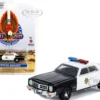 1977 Dodge Monaco Police Black White County Sheriff's Department Fall Guy Stuntman Association Hollywood Special Edition 1/64 Diecast Model Car Greenlight 44965D