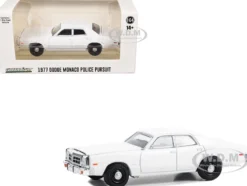 1977-78 Dodge Monaco Police Pursuit White "Hot Pursuit - Hobby Exclusive" Series 1/64 Diecast Model Car by Greenlight