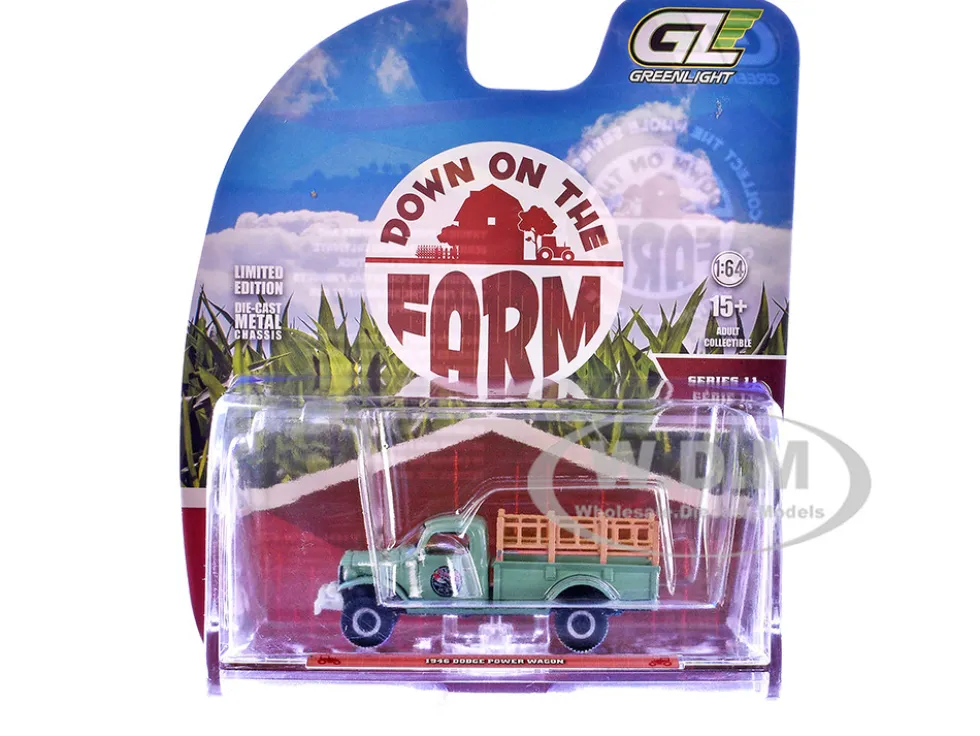 1946 Dodge Power Wagon Pickup Truck "Strawberry Farm" Green "Down on the Farm" Series 11 1/64 Diecast Model by Greenlight