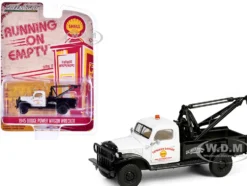 1945 Dodge Power Wagon Wrecker Tow Truck "Shell Oil" White and Black "Running on Empty" Series 17 1/64 Diecast Model Car by Greenlight