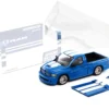 2003 Dodge Ram SRT-10 Pickup Truck Electric Blue Metallic with White Stripes 1/64 Diecast Model Car by Shoom64 Models