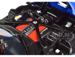 2017 Dodge Viper ACR Competition Blue Black Stripes 1/18 Model Car Autoart 71734