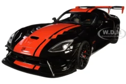 2017 Dodge Viper 1:28 Edition ACR Black Red Stripes 1/18 Model Car Autoart 71732