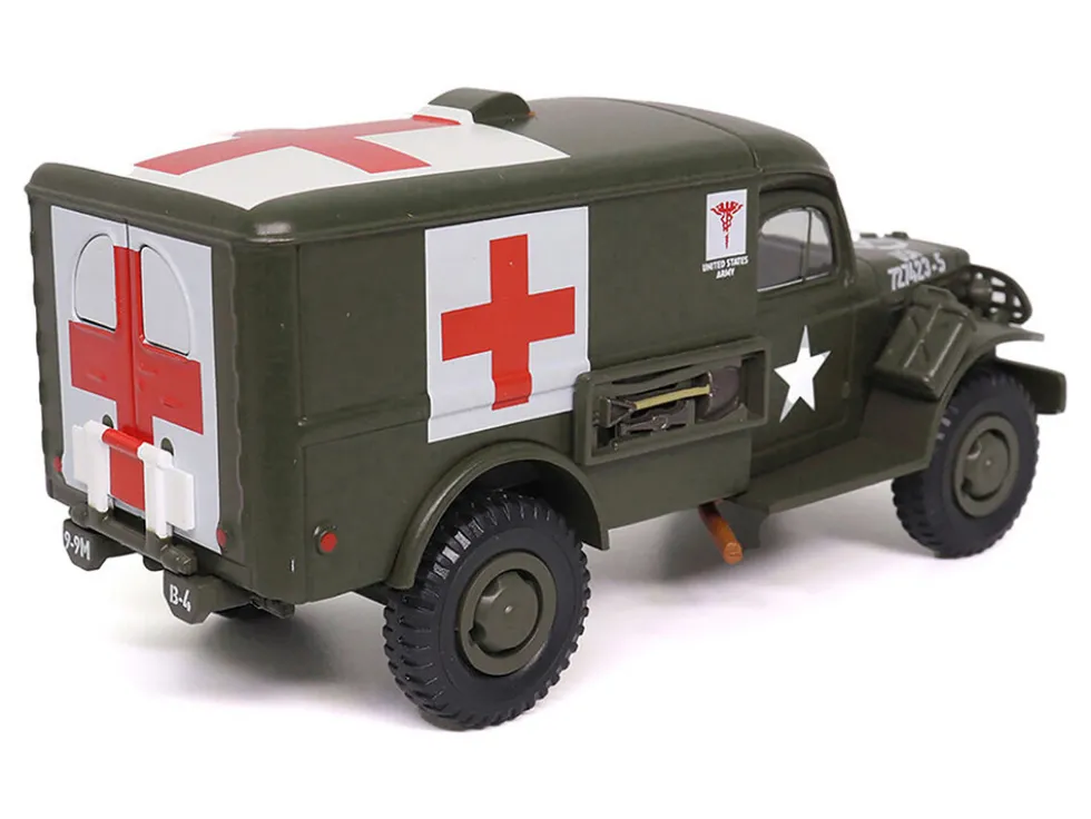 Dodge WC54 Ambulance Olive Drab "United States Army" 1/43 Diecast Model by Militaria Die Cast