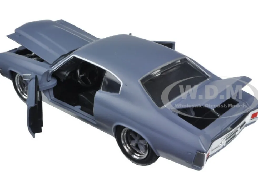 Dom's Chevrolet Chevelle SS Matt Gray "Fast & Furious" Movie 1/24 Diecast Model Car Jada 97835
