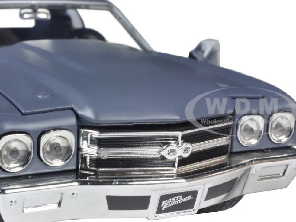 Dom's Chevrolet Chevelle SS Matt Gray "Fast & Furious" Movie 1/24 Diecast Model Car Jada 97835