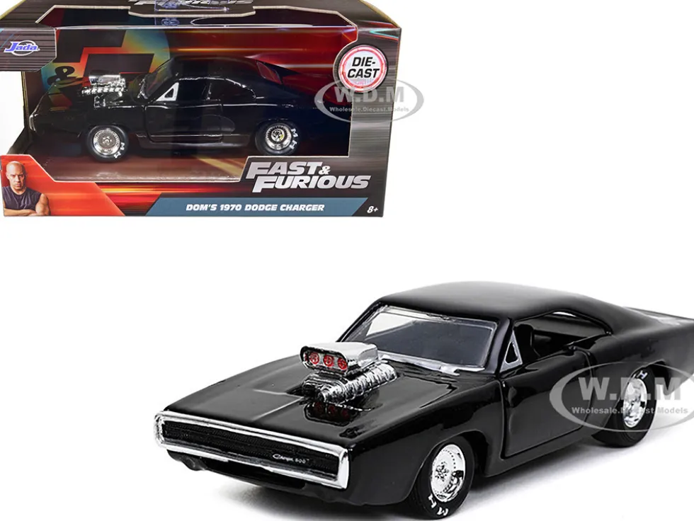 Dom's 1970 Dodge Charger 500 Black Fast & Furious 9 F9 2021 Movie 1/32 Diecast Model Car Jada 32215