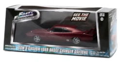 Dom's 1969 Dodge Charger Daytona Maroon "Fast and Furious 6" Movie (2013) 1/43 Diecast Model Car Greenlight 86221