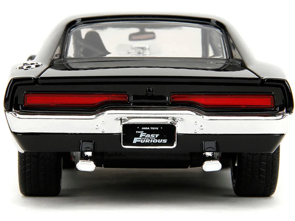 Dom's 1970 Dodge Charger R/T Black and Brian's Toyota Supra Orange with Graphics Set of 2 Cars "Fast & Furious 25th Anniversary" "Fast & Furious" Series 1/24 Diecast Model Cars by Jada
