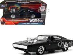 Dom's Dodge Charger R/T Matt Black Fast & Furious Movie 1/32 Diecast Model Car Jada 97214