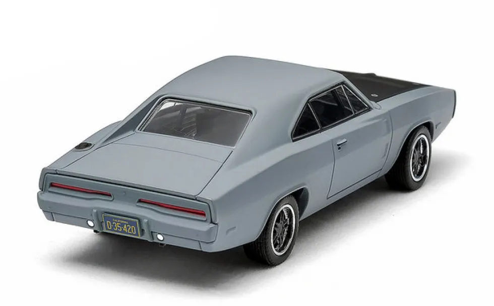 Dom's 1970 Dodge Charger R/T Primered Grey "Fast and Furious" Movie (2009) 1/43 Diecast Car Model Greenlight 86217