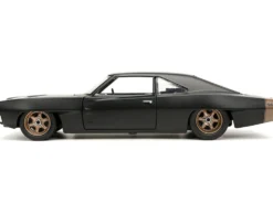 Dom's 1968 Dodge Charger Widebody Matt Black Fast & Furious 9 F9 2021 Movie 1/24 Diecast Model Car Jada 32614