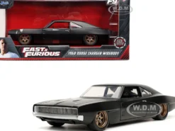 Dom's 1968 Dodge Charger Widebody Matt Black Fast & Furious 9 F9 2021 Movie 1/24 Diecast Model Car Jada 32614