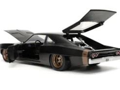 Dom's 1968 Dodge Charger Widebody Matt Black Fast & Furious 9 F9 2021 Movie 1/24 Diecast Model Car Jada 32614