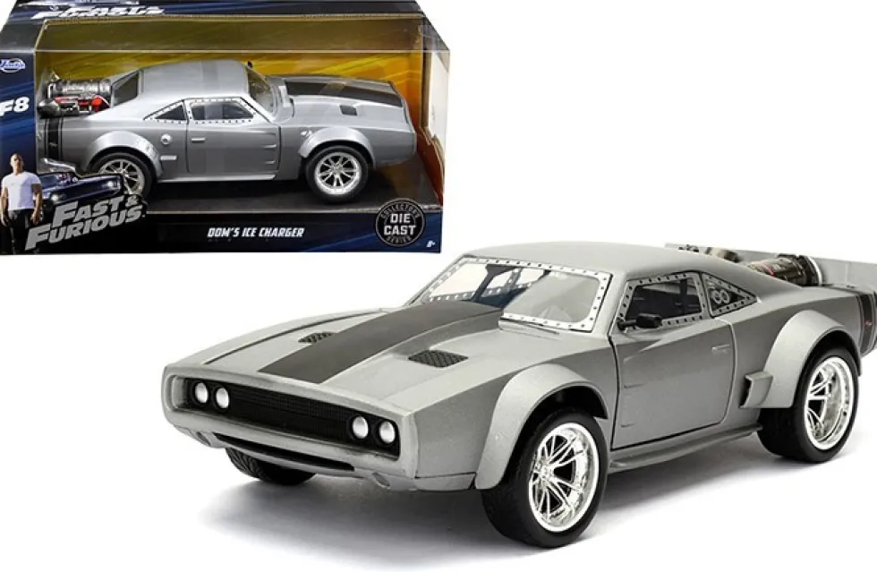 Dom's Ice Charger Fast & Furious F8 "The Fate of the Furious" Movie 1/24 Diecast Model Car Jada 98291