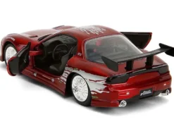 Dom's Mazda RX-7 Candy Red with Graphics "The Fast and the Furious" (2001) Movie "25 Years of Fast & Furious" Series 1/32 Diecast Model Car by Jada