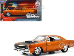 Dom s Plymouth Road Runner Orange Metallic with Matt Black Hood Fast & Furious Series 1/32 Diecast Model Car Jada 97128