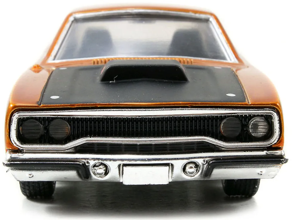 Dom s Plymouth Road Runner Orange Metallic with Matt Black Hood Fast & Furious Series 1/32 Diecast Model Car Jada 97128
