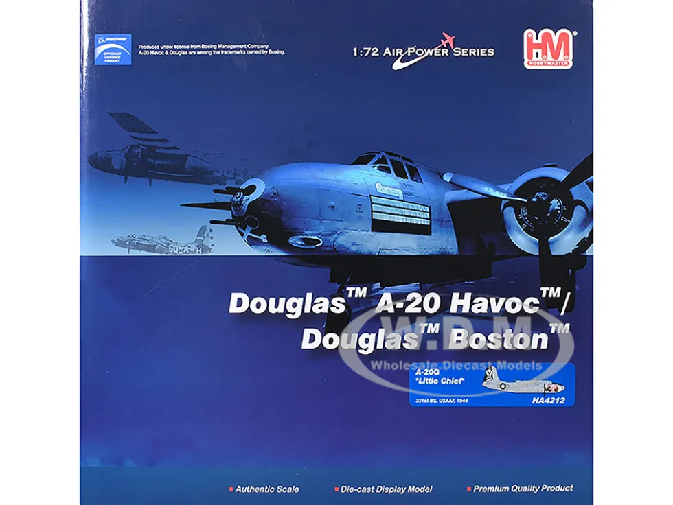 Douglas A-20G Havoc Aircraft "Little Chief, 43-9521, 321st BS" (1944) United States Army Air Forces "Air Power Series" 1/72 Diecast Model by Hobby Master