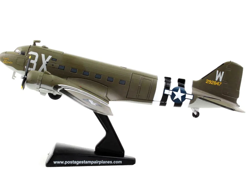 Douglas C 47 Skytrain Aircraft That s All Brother United States Navy 1/144 Diecast Model Airplane Postage Stamp PS5558-4