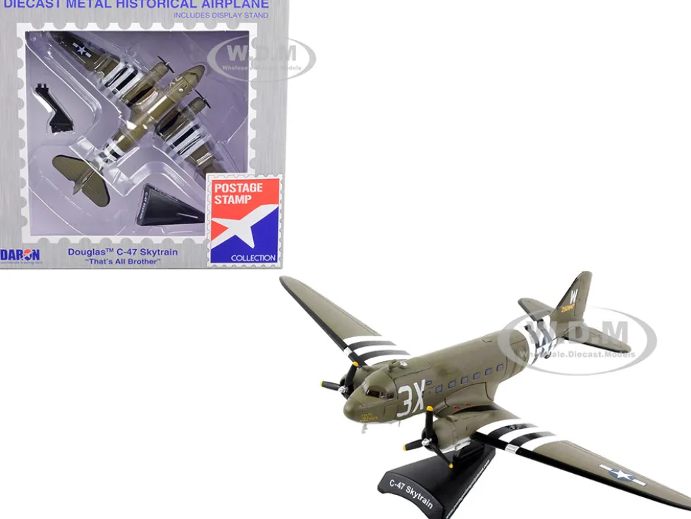 Douglas C 47 Skytrain Aircraft That s All Brother United States Navy 1/144 Diecast Model Airplane Postage Stamp PS5558-4
