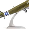Douglas C-47 Skytrain Transport Aircraft "Night Fright, 79th Troop Carrier Squadron, 436th Troop Carrier Group, D-Day" (1944) United States Army Air Forces 1/100 Diecast Model