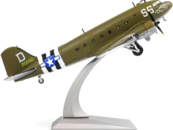 Douglas C-47 Skytrain Transport Aircraft "Night Fright, 79th Troop Carrier Squadron, 436th Troop Carrier Group, D-Day" (1944) United States Army Air Forces 1/100 Diecast Model