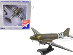 Douglas C 47 Skytrain Transport Aircraft Stoy Hora 440th Troop Carrier Group DDay 1945 United States Army Air Forces 1/144 Diecast Model Airplane Postage Stamp PS5558-2