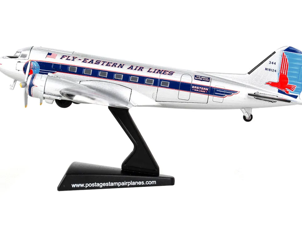 Douglas DC 3 Passenger Aircraft Eastern Airlines 1/144 Diecast Model Airplane Postage Stamp PS5559-3