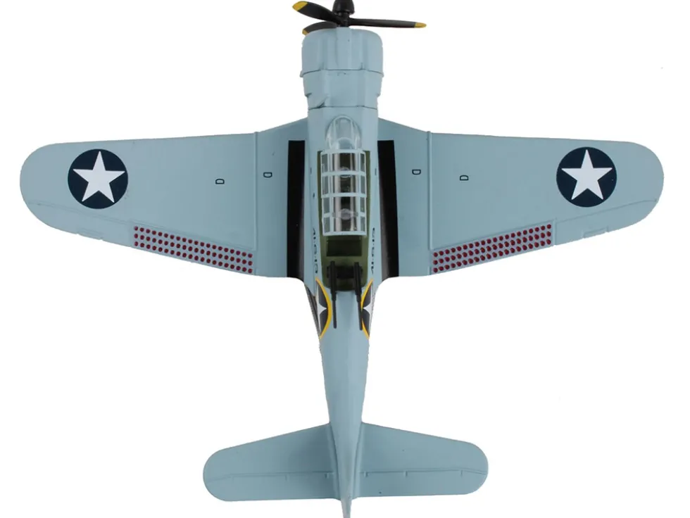Douglas SBD 3 Dauntless Aircraft 4 1S 13 United States Navy 1/87 Diecast Model Airplane Postage Stamp PS5563-1