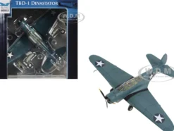 Douglas TBD-1 Devastator Bomber Aircraft "Battle of Midway, Lt Cdr EE Lindsey, VT-6, USS Enterprise" (1942) United States Navy "SkyMax Models" Series 1/72 Diecast Model by Hobby Master
