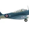 Douglas TBD-1 Devastator Bomber Aircraft "Lt. Cdr. James Brett, VT-2, USS Lexington" (1942) United States Navy "SkyMax Models" Series 1/72 Diecast Model by Hobby Master