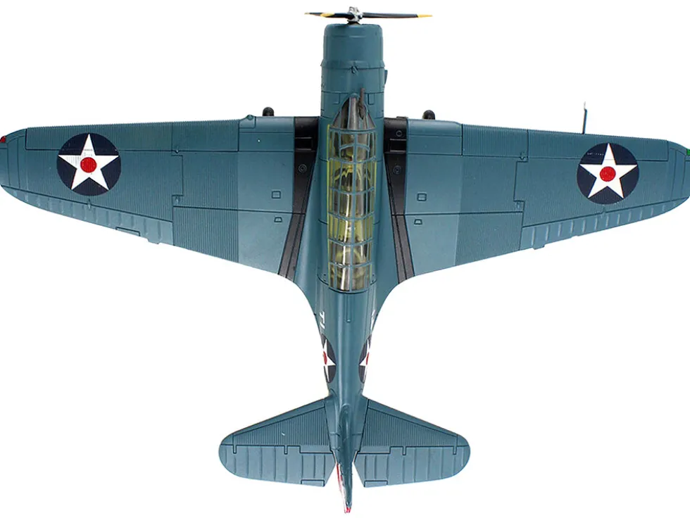 Douglas TBD-1 Devastator Bomber Aircraft "Lt. Cdr. James Brett, VT-2, USS Lexington" (1942) United States Navy "SkyMax Models" Series 1/72 Diecast Model by Hobby Master