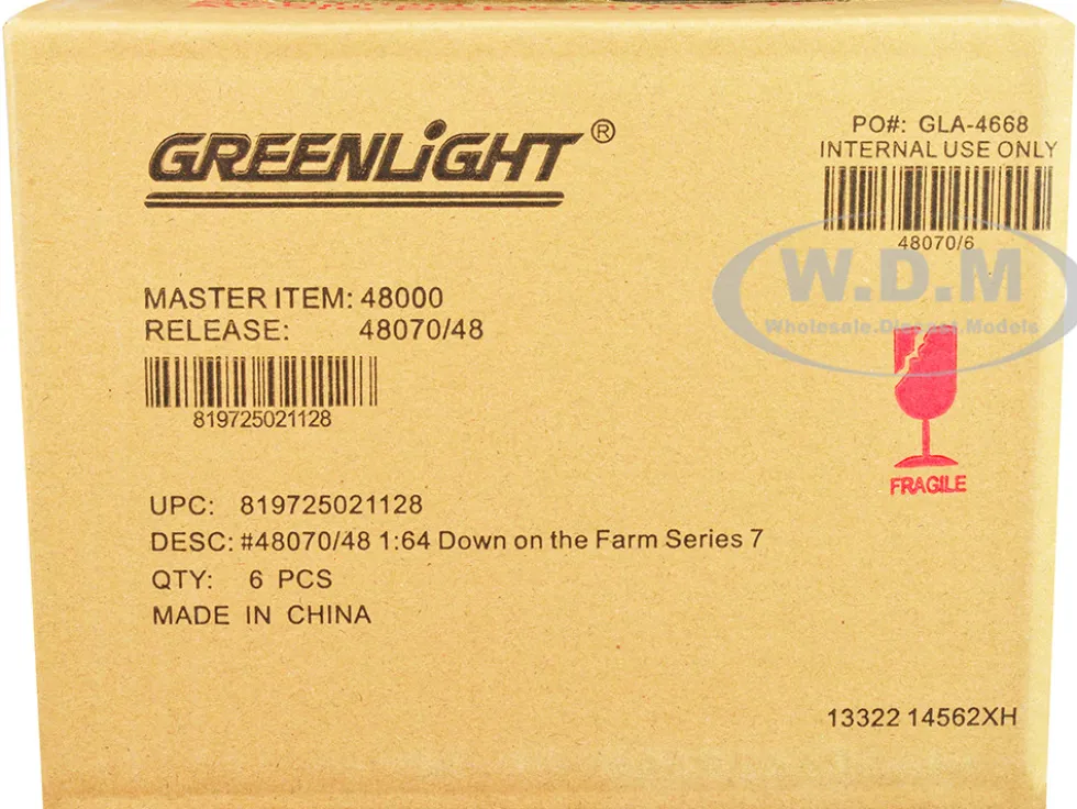 Down on the Farm Series Set of 6 pieces Release 7 1/64 Diecast Models Greenlight 48070SET