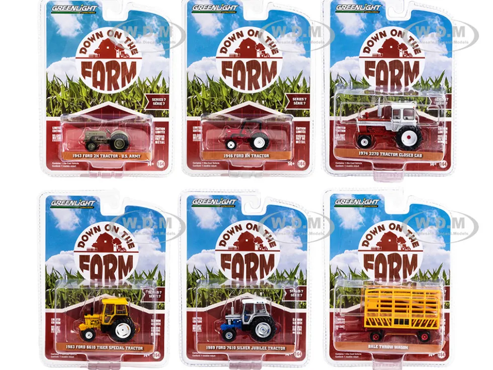 Down on the Farm Series Set of 6 pieces Release 7 1/64 Diecast Models Greenlight 48070SET