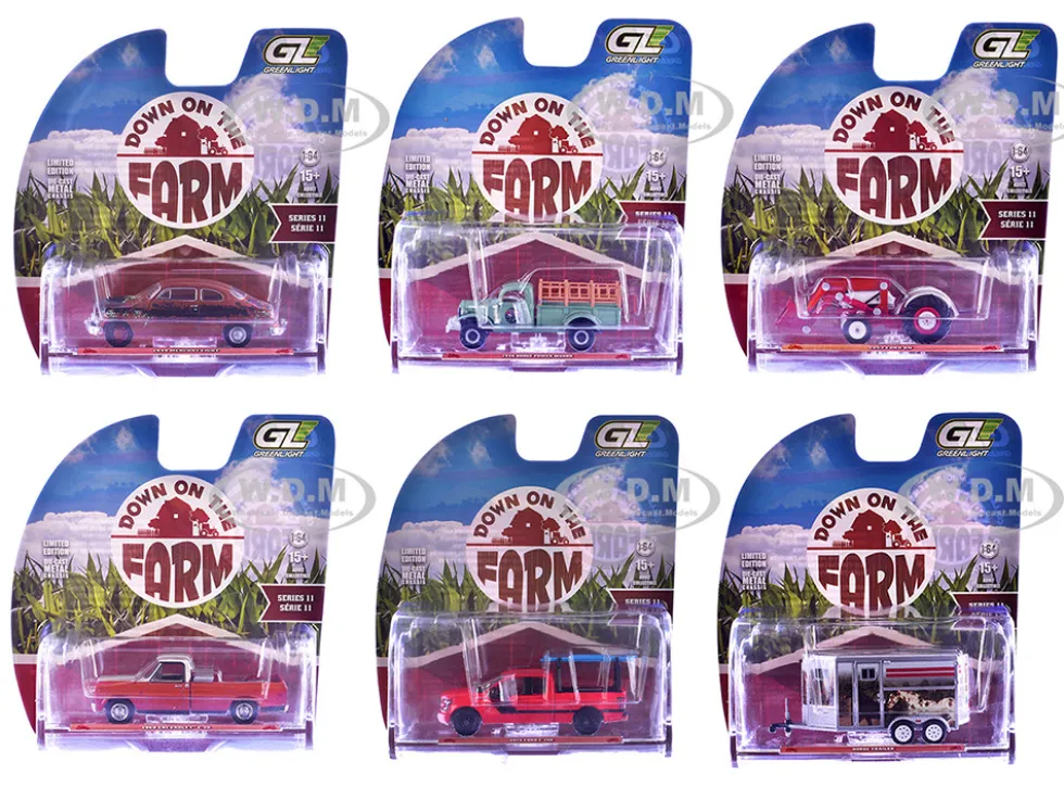 Down on the Farm Series 11 Set of 6 pieces 1/64 Diecast Models by Greenlight