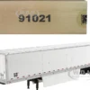 53' Dry Cargo Van Trailer White Transport Series 1/50 Diecast Model Diecast Masters 91021