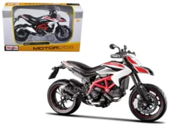 2013 Ducati Hypermotard SP White Motorcycle Model 1/12 Maisto 13015