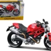 Ducati Monster 696 Red Motorcycle 1/12 Diecast Model Maisto 31189