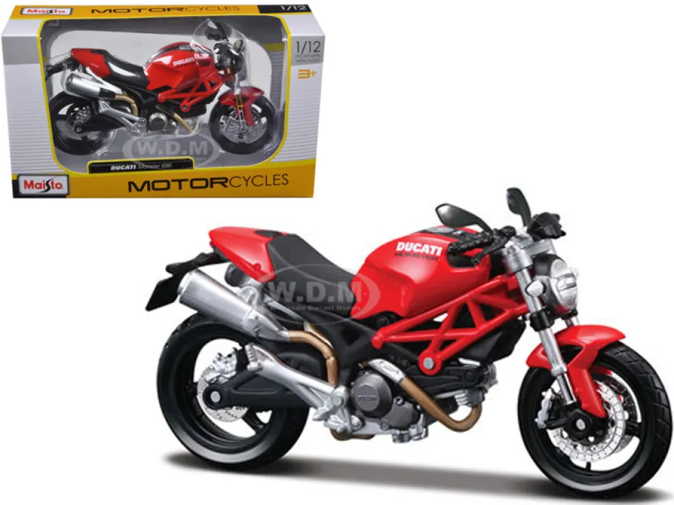 Ducati Monster 696 Red Motorcycle 1/12 Diecast Model Maisto 31189
