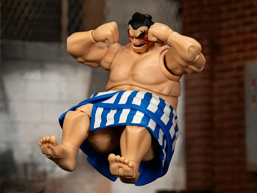 E. Honda 6.5" Moveable Figure with Accessories and Alternate Head and Hands "Ultra Street Fighter II: The Final Challengers" (2017) Video Game Model by Jada