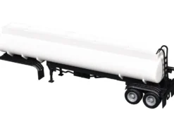 Elliptical Tanker Trailer White 1/87 (HO) Plastic Model by Promotex