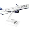 Embraer E190 Commercial Aircraft "JetBlue - Blueberries Livery" (N318JB) White with Blue Tail (Snap-Fit) 1/100 Plastic Model by Skymarks